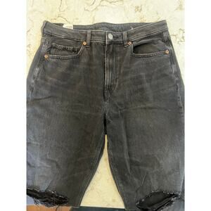 American Eagle Strigid Vintage Ripped Jeans – Black-Size 12 Short